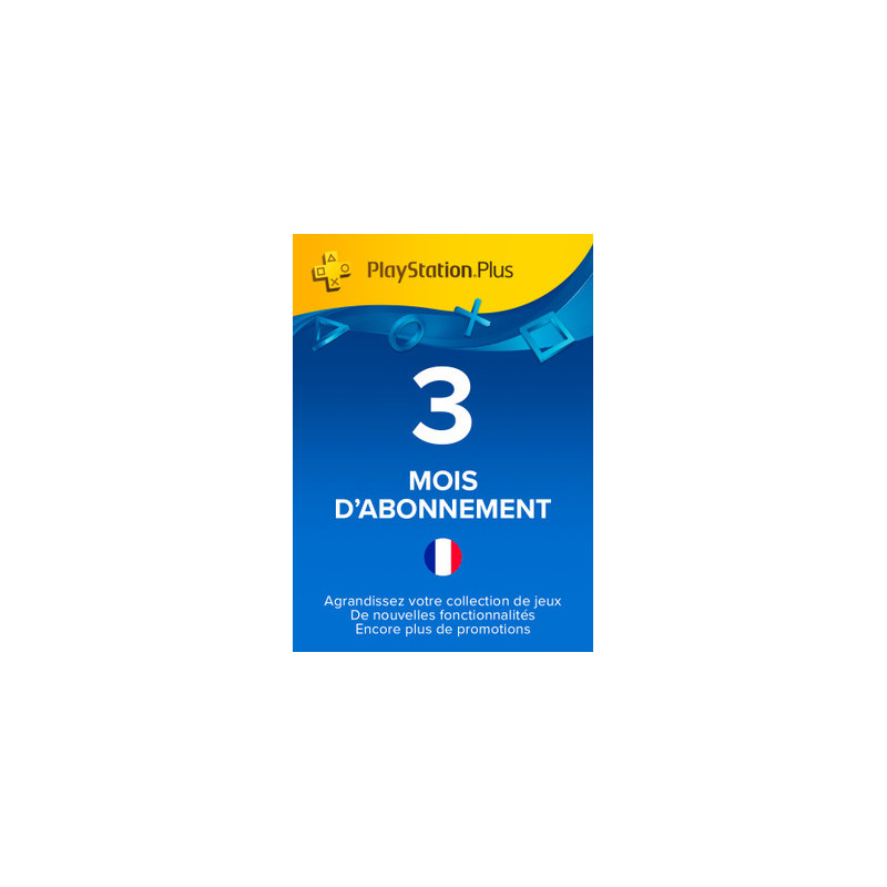 Carte PlayStation Plus Abonnement France 3 Mois