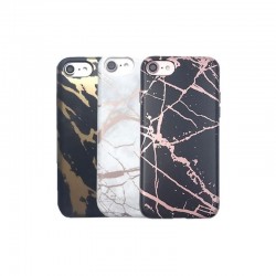 Coque souple or texture marbre pour iPhone 7 ou 8