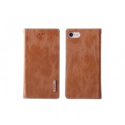 Etui portefeuille G-Case Cuir brun pour iPhone 7 Plus ou iPhone 8 Plus